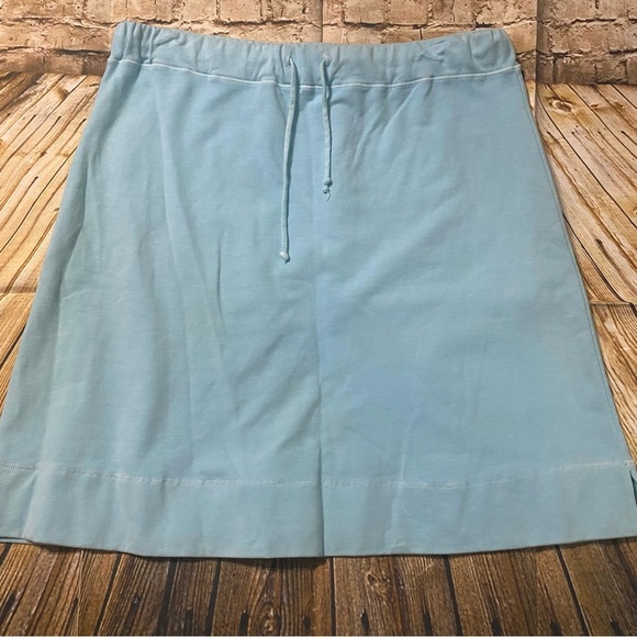 Fresh Produce Light Blue Terry Lined Soft Pull On A Line Skirt - Picture 1 of 4